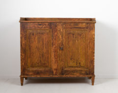 Genuine Swedish gustavian sideboard from the 1790s to 1800. The sideboard is from Northern Sweden, made in pine and painted with old historic pain
