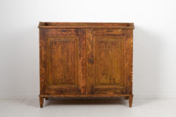 Genuine Swedish gustavian sideboard from the 1790s to 1800. The sideboard is from Northern Sweden, made in pine and painted with old historic pain