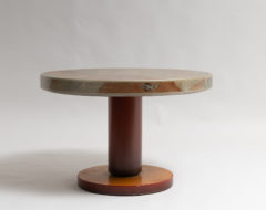 Round Art Deco table by Otto Wretling from Sweden made during the mid 20th century. The table is later painted by Stig Wretling