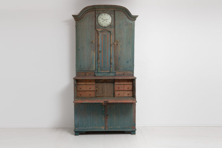 Swedish Clock Bureau Cabinet Rococo and Gustavian