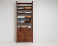 Antique country furniture shelf from Northern Sweden. The shelf is solid pine with untouched original faux paint. Made around 1820 to 1840.