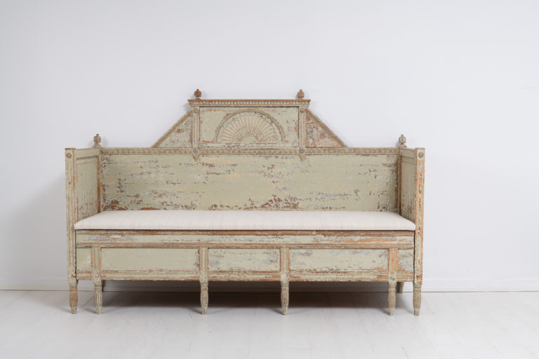 Northern Swedish Gustavian Sofa with Linen Upholstery