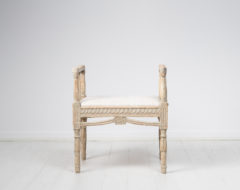 Late gustavian tabouret or footstool from the years around 1790 to 1810. The tabouret is from Sweden and made in pine.