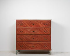 Country house chest of drawers from Sweden in gustavian style. The chest of drawers is a Swedish country house furniture from between 1820 and 1830