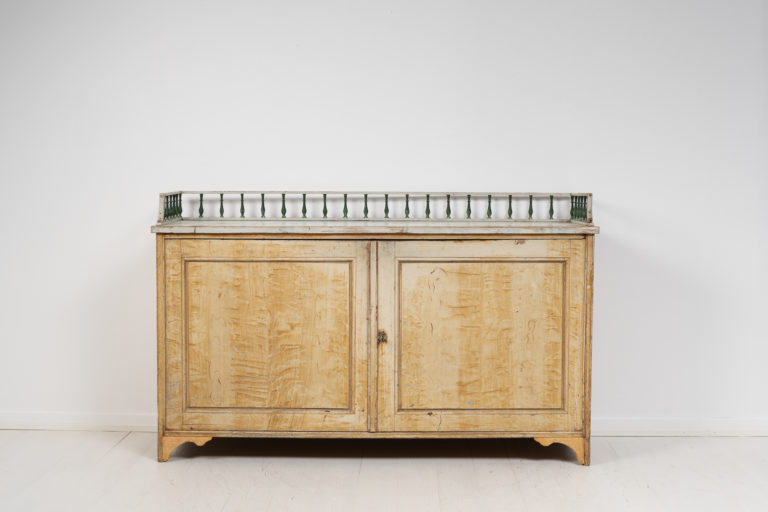 Wide and Low Gustavian Sideboard from Sweden
