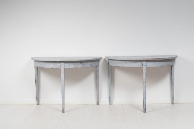 Demi Lune Tables in Gustavian Style from Sweden