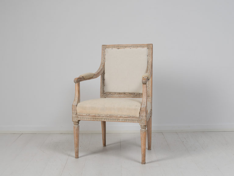 Swedish Gustavian Upholstered Armchair