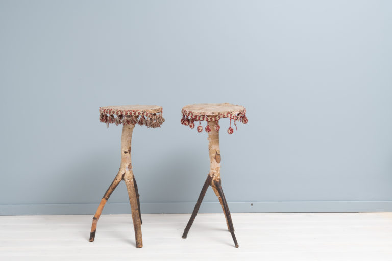 Pair of Naturalistic Birch Guéridons