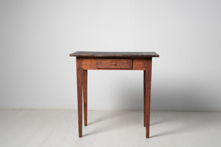 Swedish Folk Art Side Table in Gustavian Style