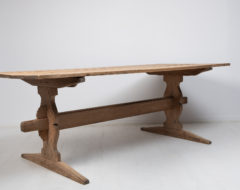 Large dining or trestle table from Sweden made during the early 1800, around 1810. The table is unusual with room to seat 10 to 12 people