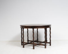 "Baldwin" table for Nordiska Kompaniet from the early 20th century. The table is stained oak and made in baroque style in the year 1929.