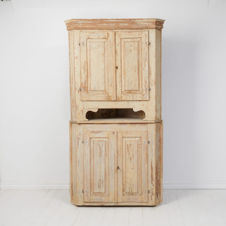 Antique Gustavian Corner Cabinet