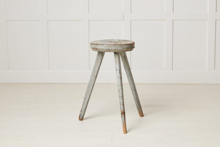 Antique Swedish Rustic Stool