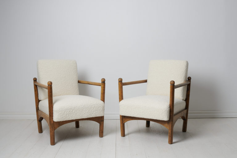 Swedish Grace Upholstered Armchairs