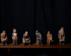 Charming hand-carved wooden figurines in folk art from northern Sweden. The set of 6 figurines are made by hand in solid Swedish pine