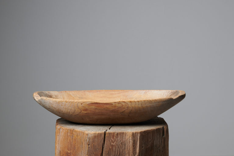 Antique Wood Trough Bowl