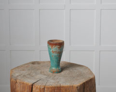 Antique folk art mortar from Sweden made during the mid 1800s. The mortar is in untouched original condition with original paint.