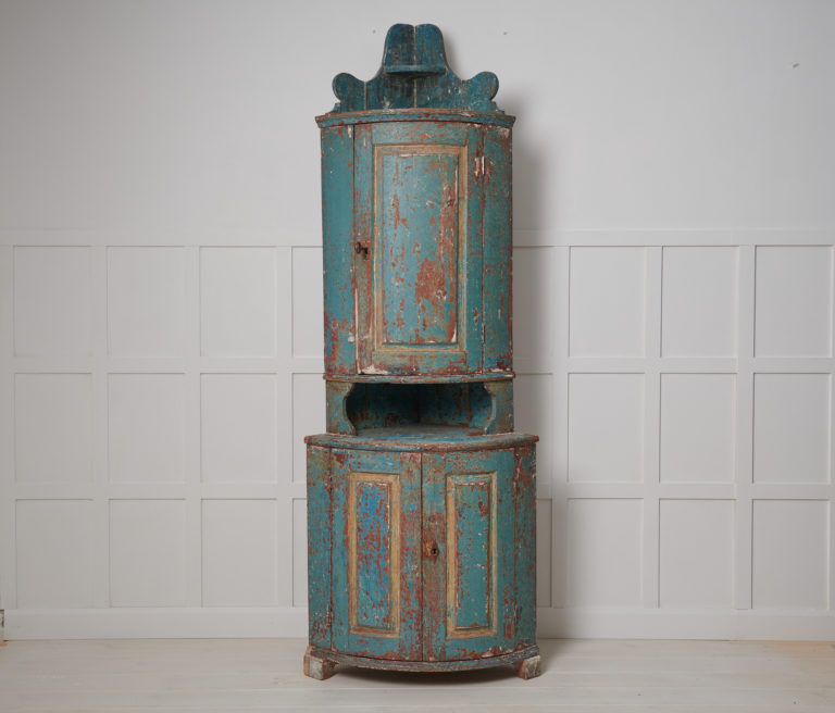 Antique Swedish Corner Cabinet