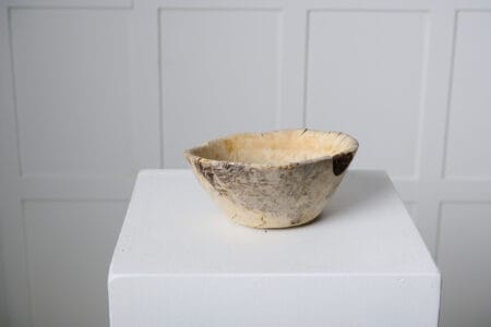 Rustic Swedish wooden bowl from the early 1800s. This antique bowl is made by hand from a single piece of wood, more specifically birch root.