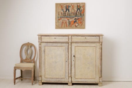 Antique Swedish empire sideboard. Genuine country house furniture from northern Sweden made around 1840 during the empire period.