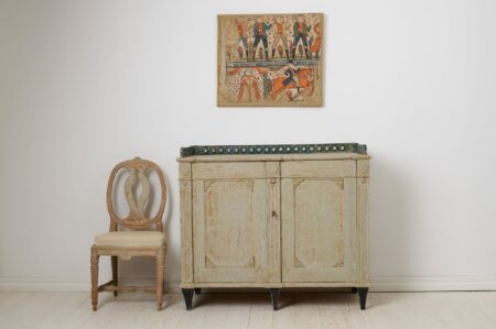 Gustavian antique country sideboard from northern Sweden. The sideboard is a unique furniture made by hand in solid pine during the early 1800s.